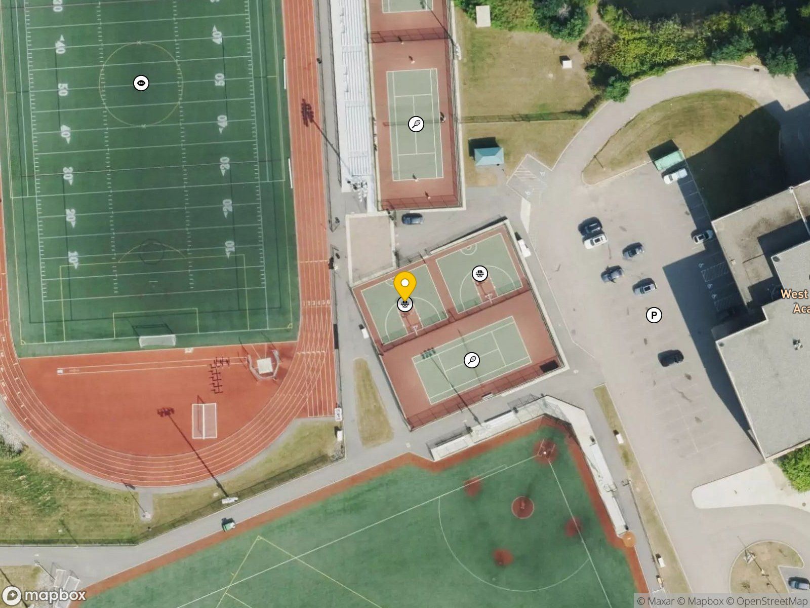 Millennium Park basketball court satellite view