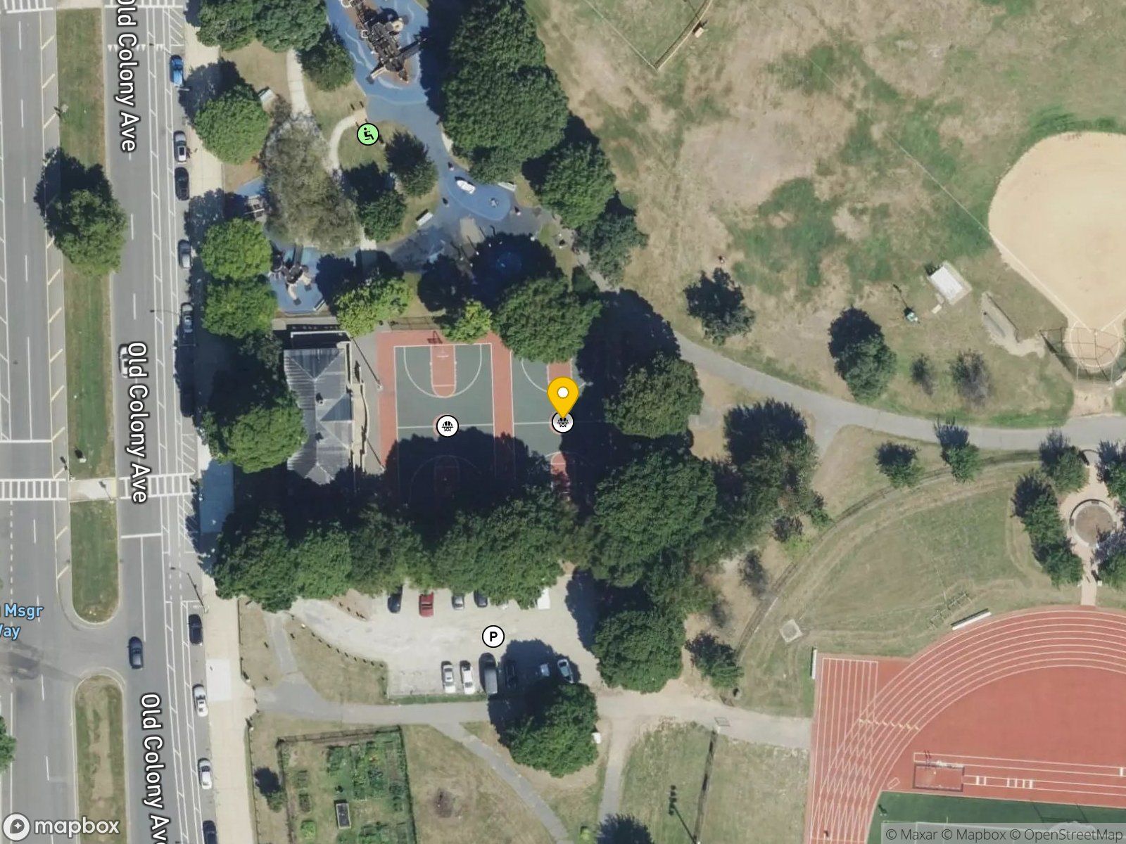 Joe Moakley Park basketball court satellite view