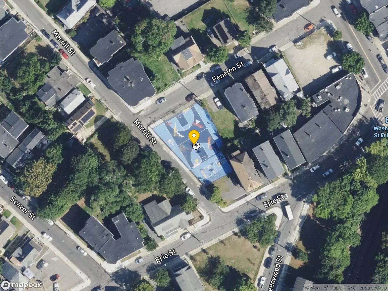 Franklin Park basketball court satellite view