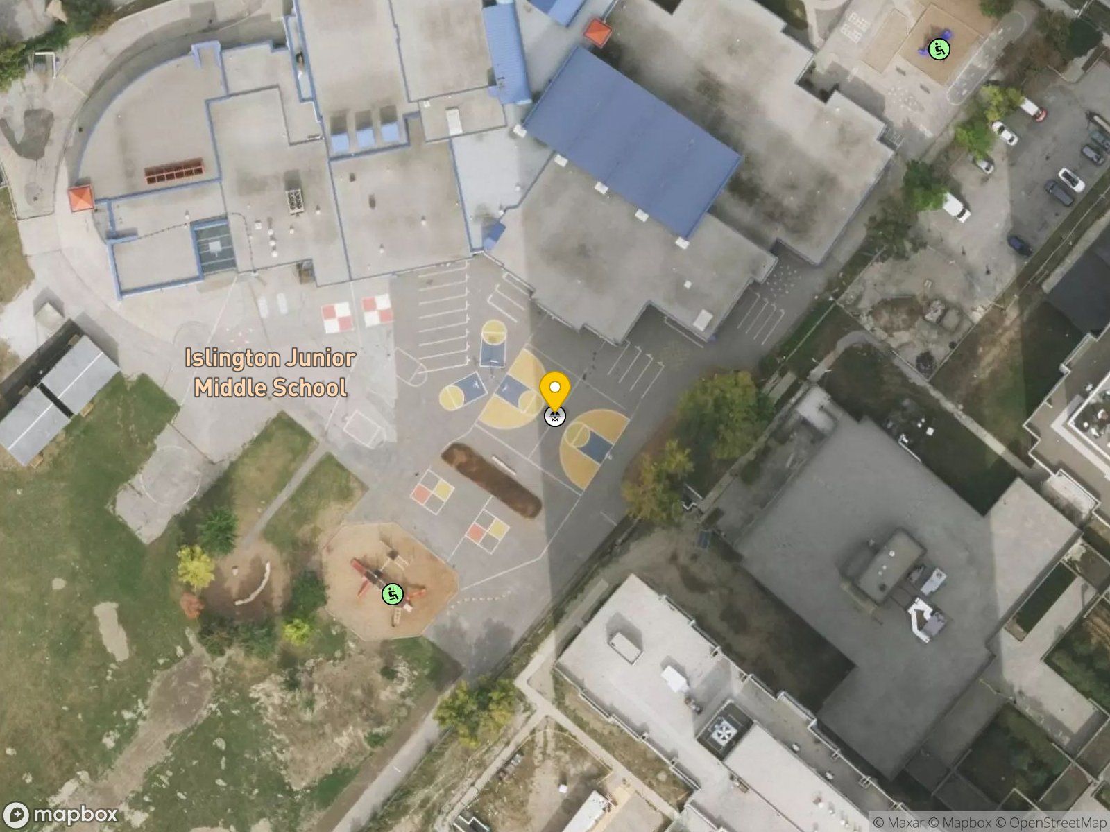 Tom Riley Park basketball court satellite view
