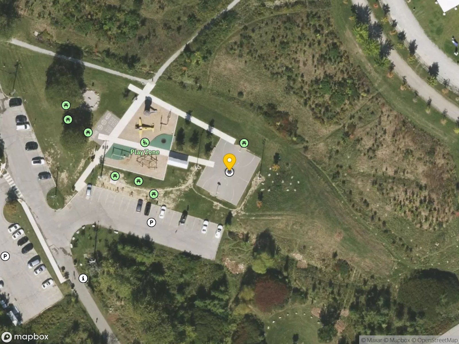 HoopDome basketball court satellite view