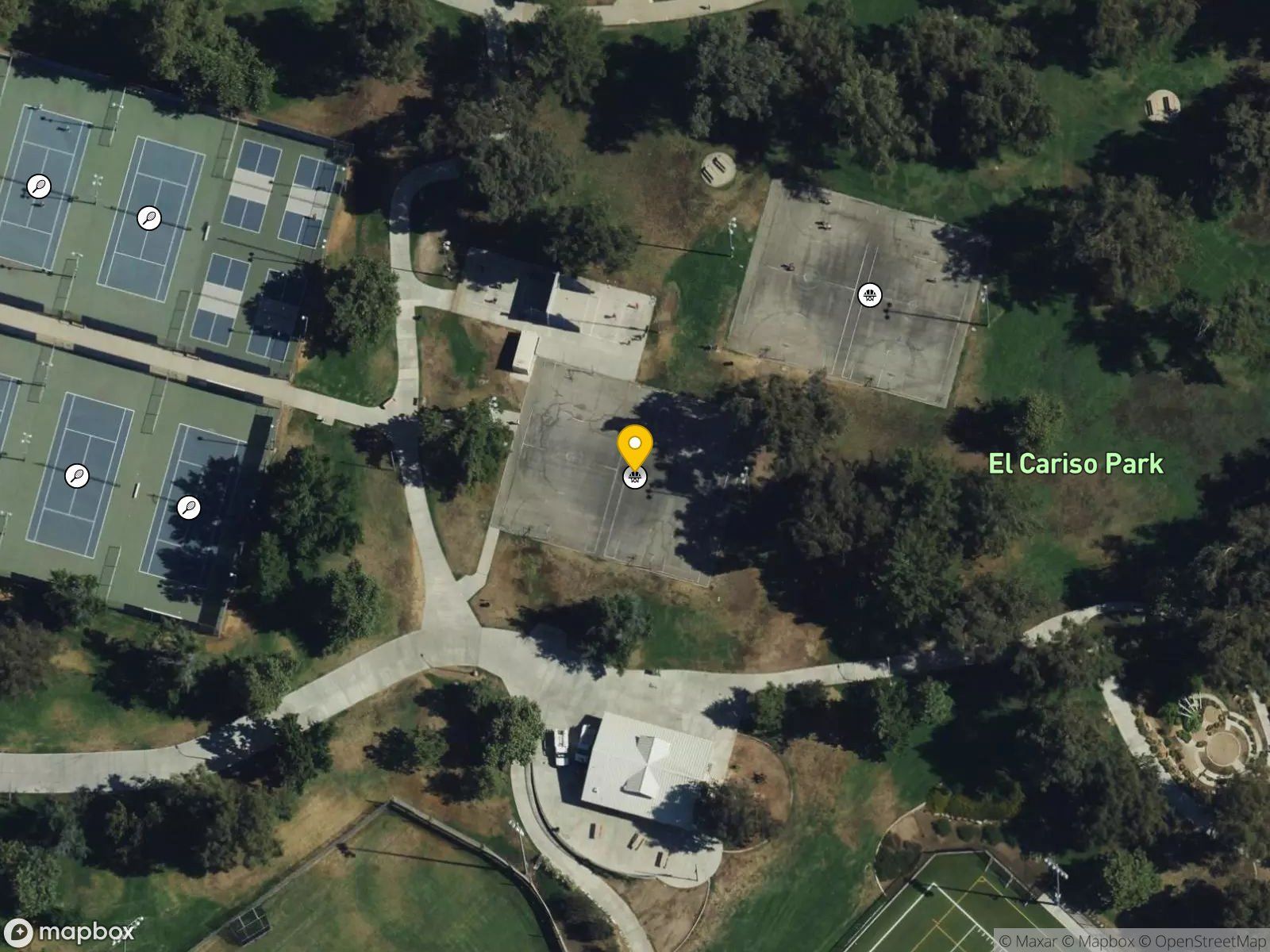 El Cariso Community Regional Park basketball court satellite view