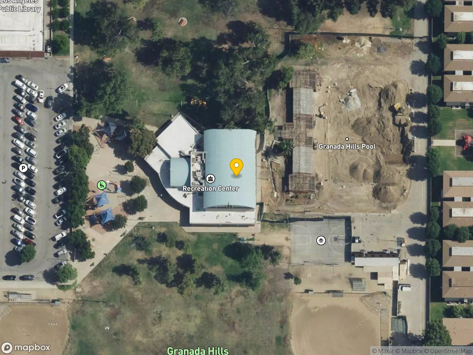 Granada Hills Recreation Center satellite view