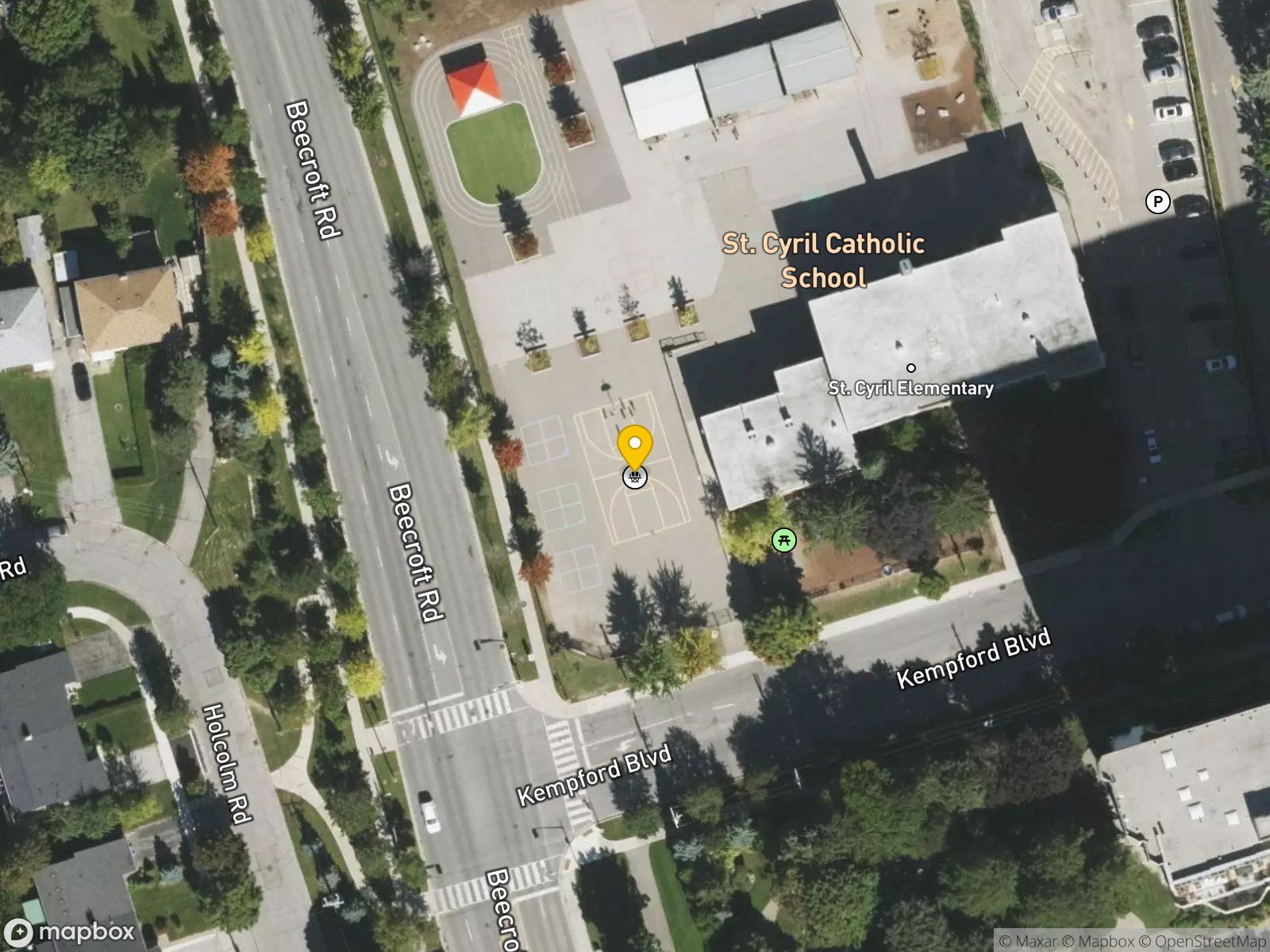 Mitchell Field Community Centre basketball court satellite view