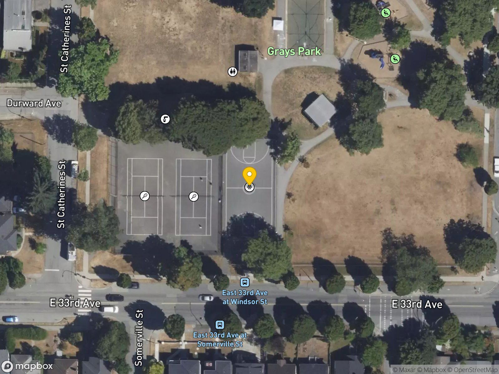 Grays Park basketball court satellite view