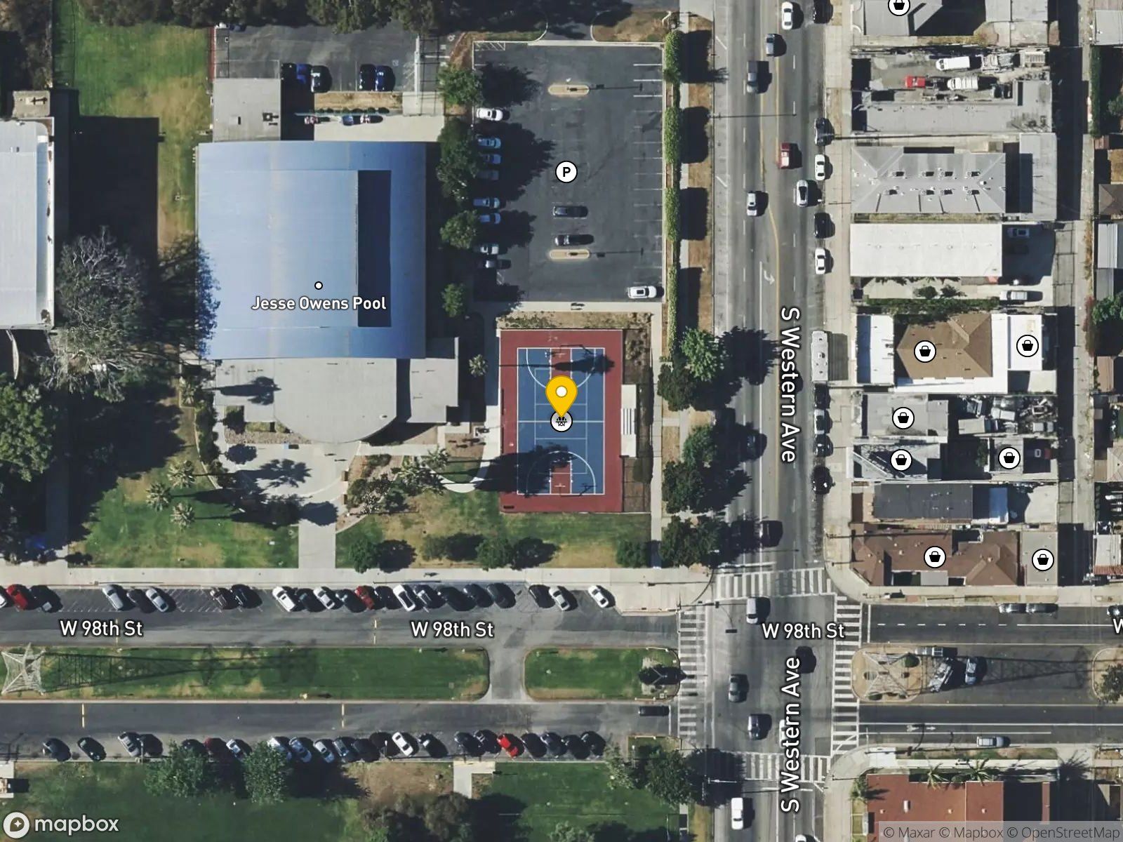 Jesse Owens Park basketball court satellite view