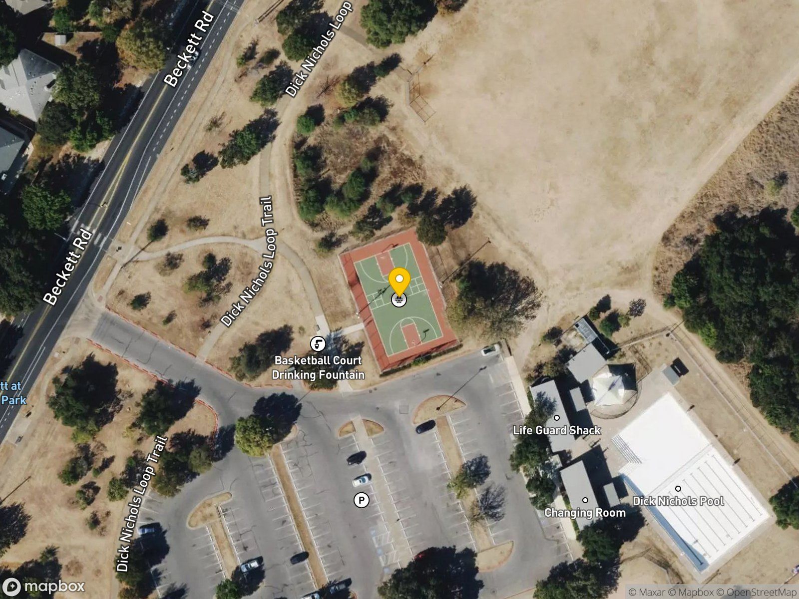 Dick Nichols District Park basketball court satellite view