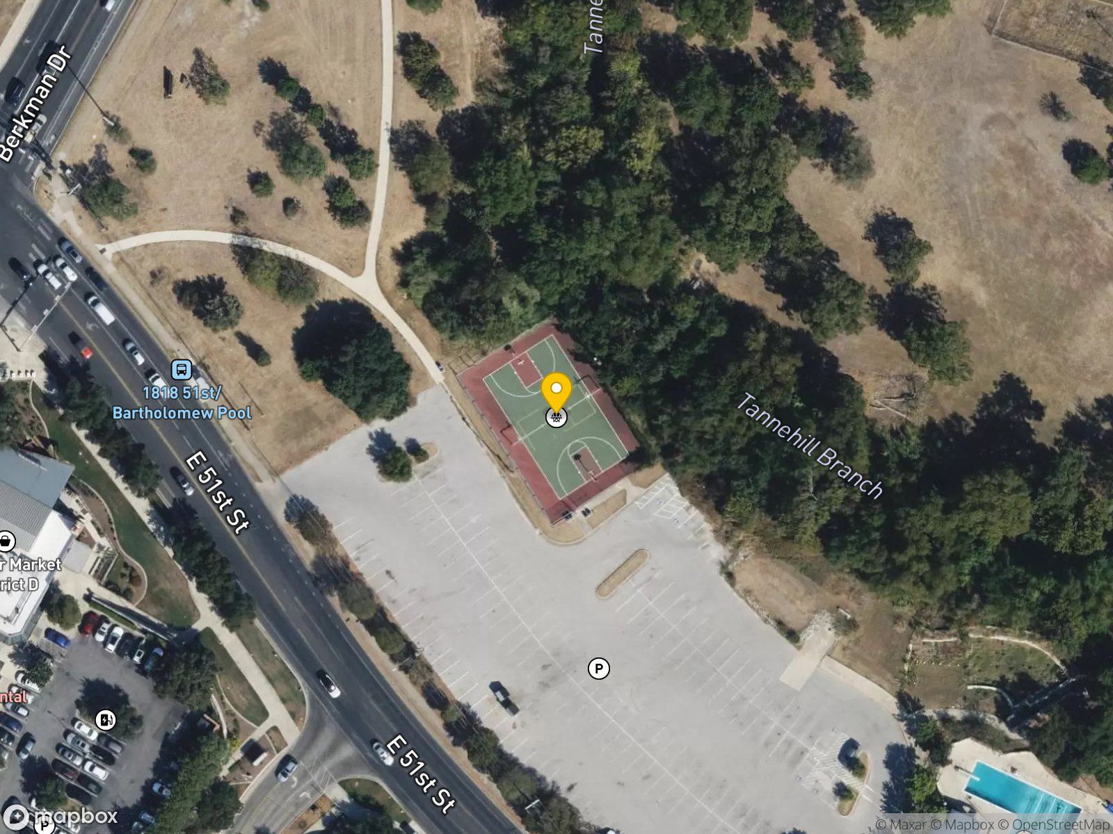 Bartholomew District Park basketball court satellite view