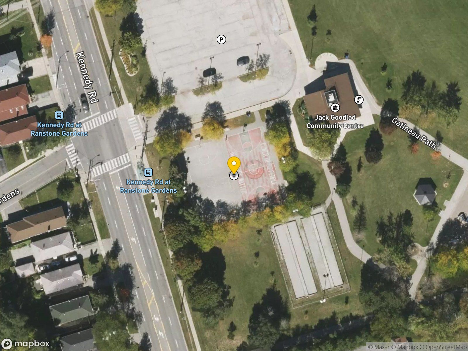 Jack Goodlad Park basketball court satellite view