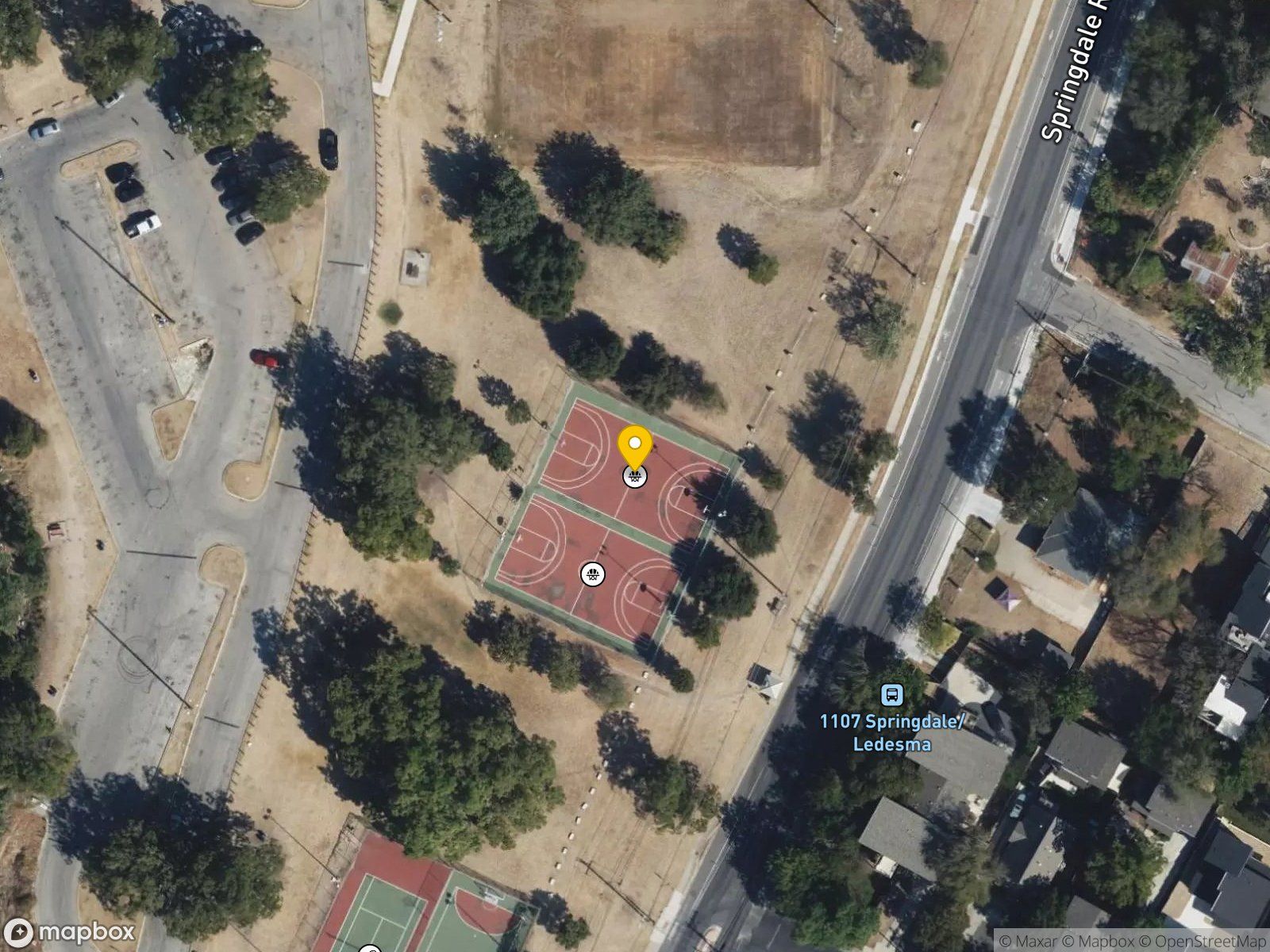 Givens District Park basketball court satellite view