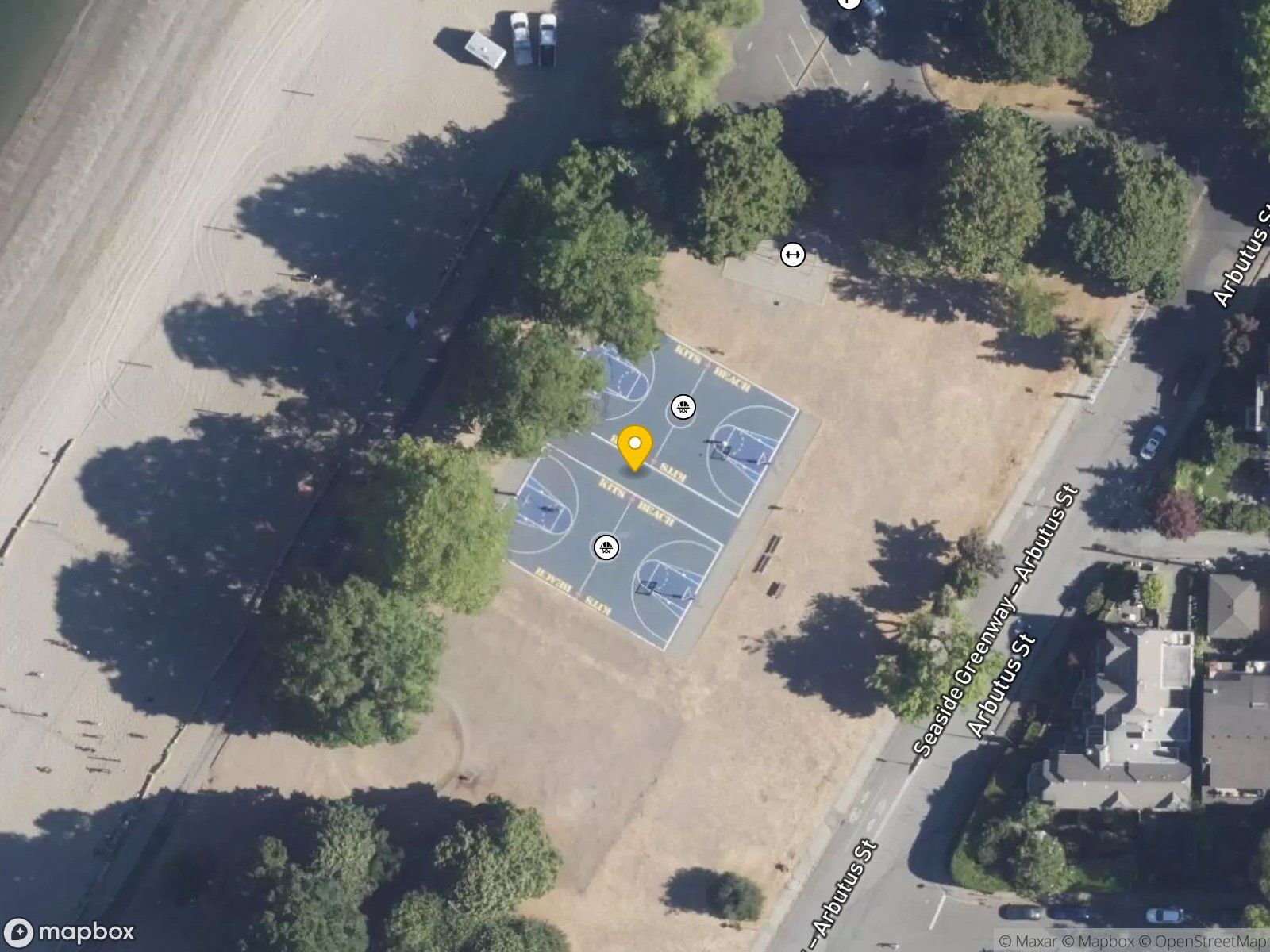 Kitsilano Beach Basketball Courts — satellite view