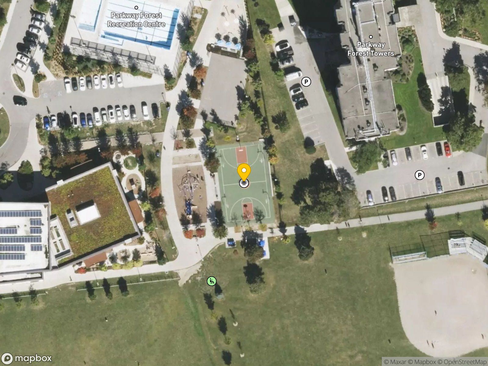 Parkway Forest Park basketball court satellite view