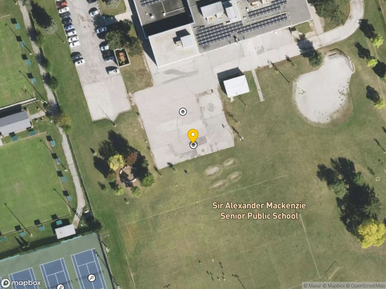 Agincourt Recreation Centre basketball court satellite view