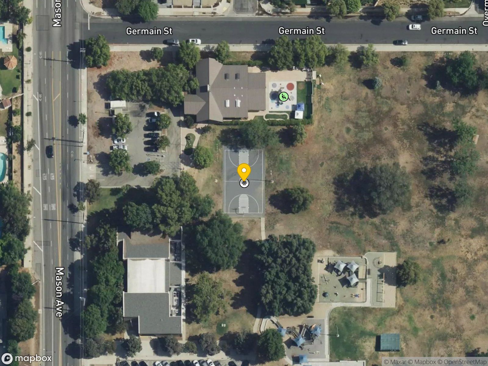 Mason Park basketball court satellite view