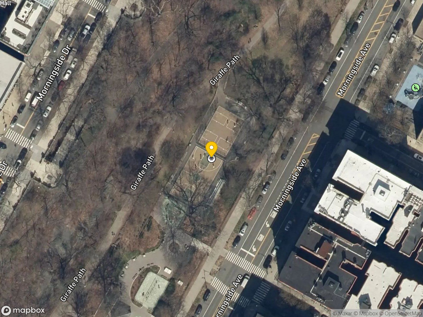Morningside Park basketball court satellite view