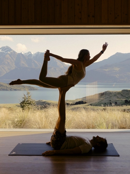 Unwind with yoga at Aroha Retreat.