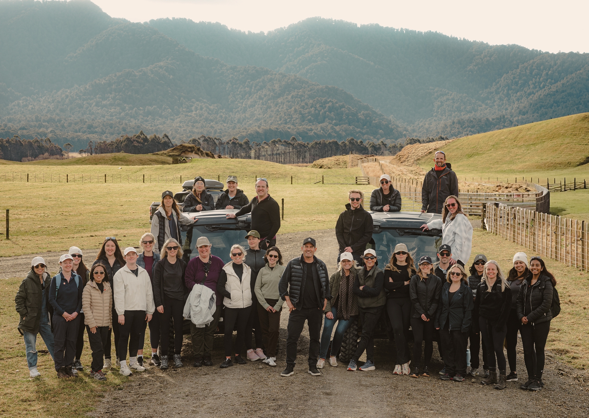 The Seasonz team gathered at Poronui Lodge.