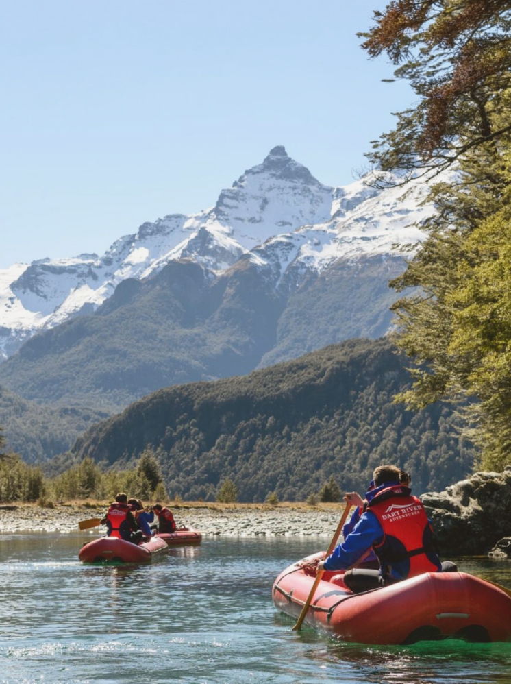Rafting adventures along Dart River