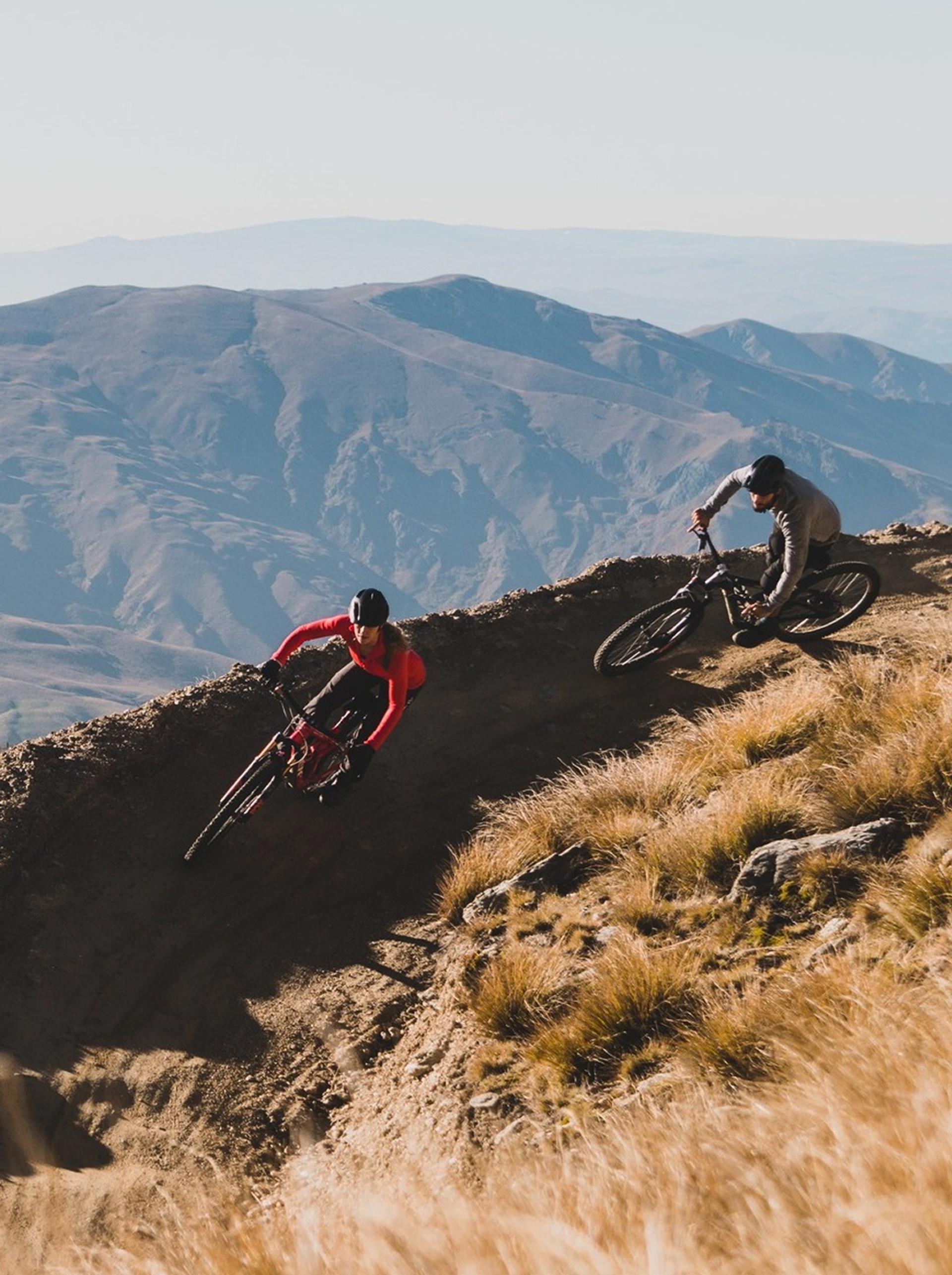 Mountain biking along Cardrona. 