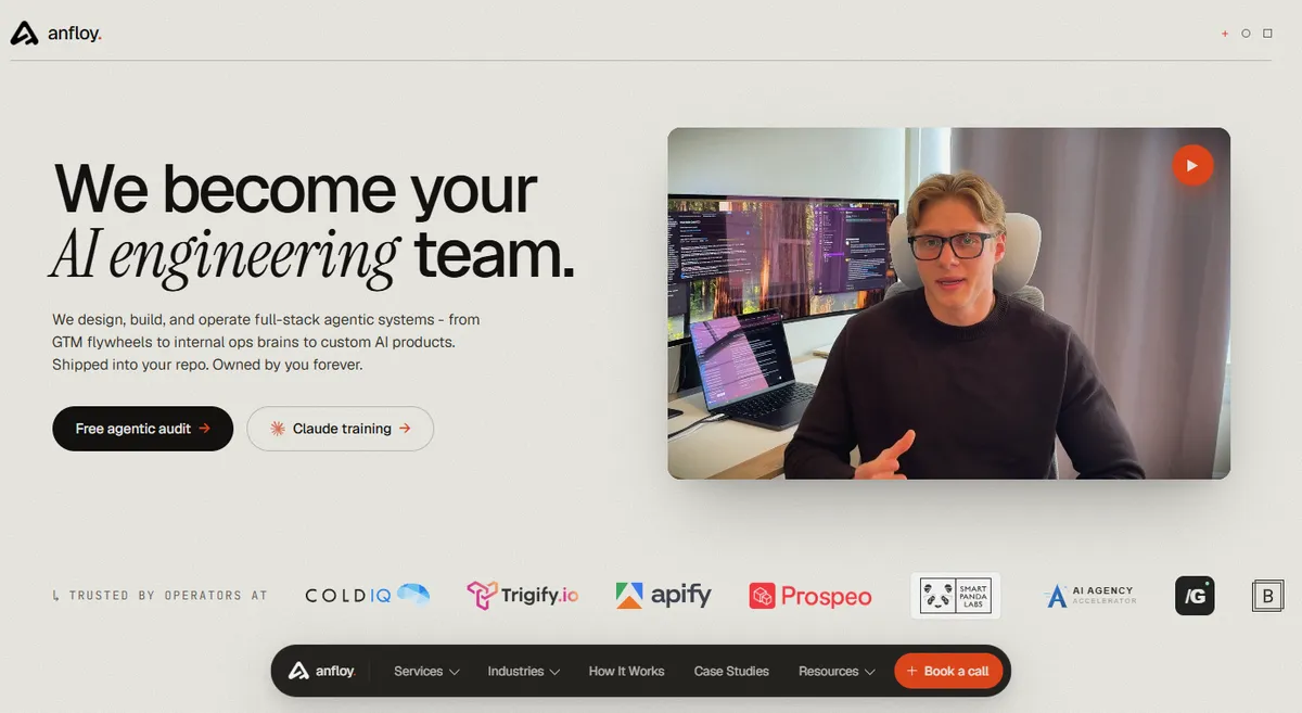 Anfloy Home page