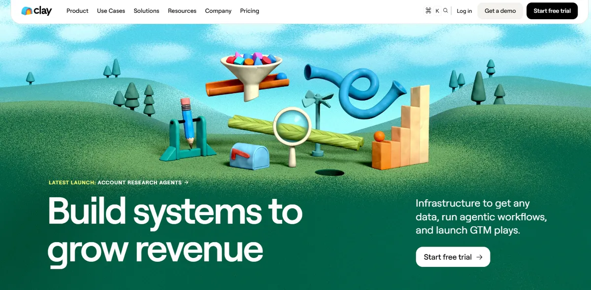 Clay home page