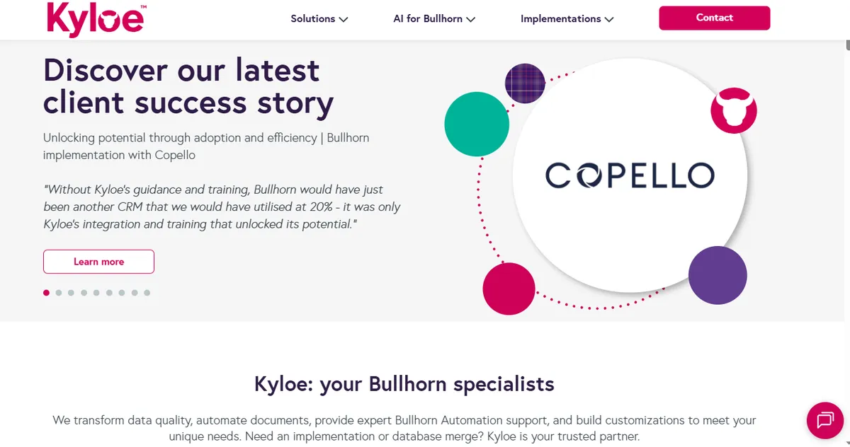 Maximise Bullhorn ROI. Save time and money - Kyloe Partners