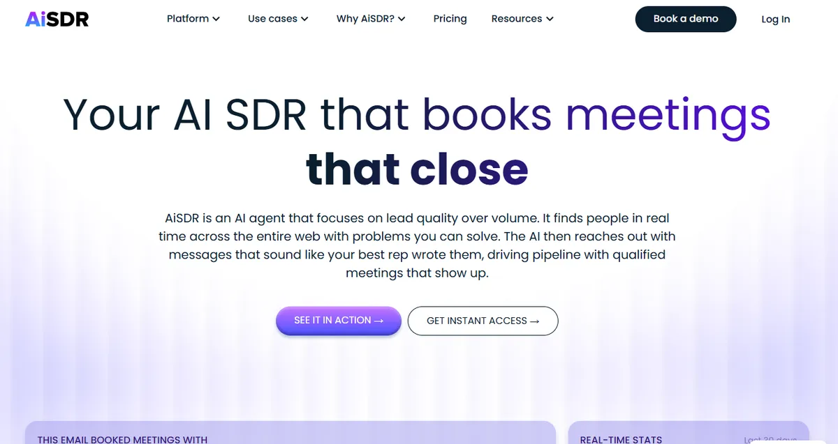 Send deeply researched, high converting sales outreach | AiSDR