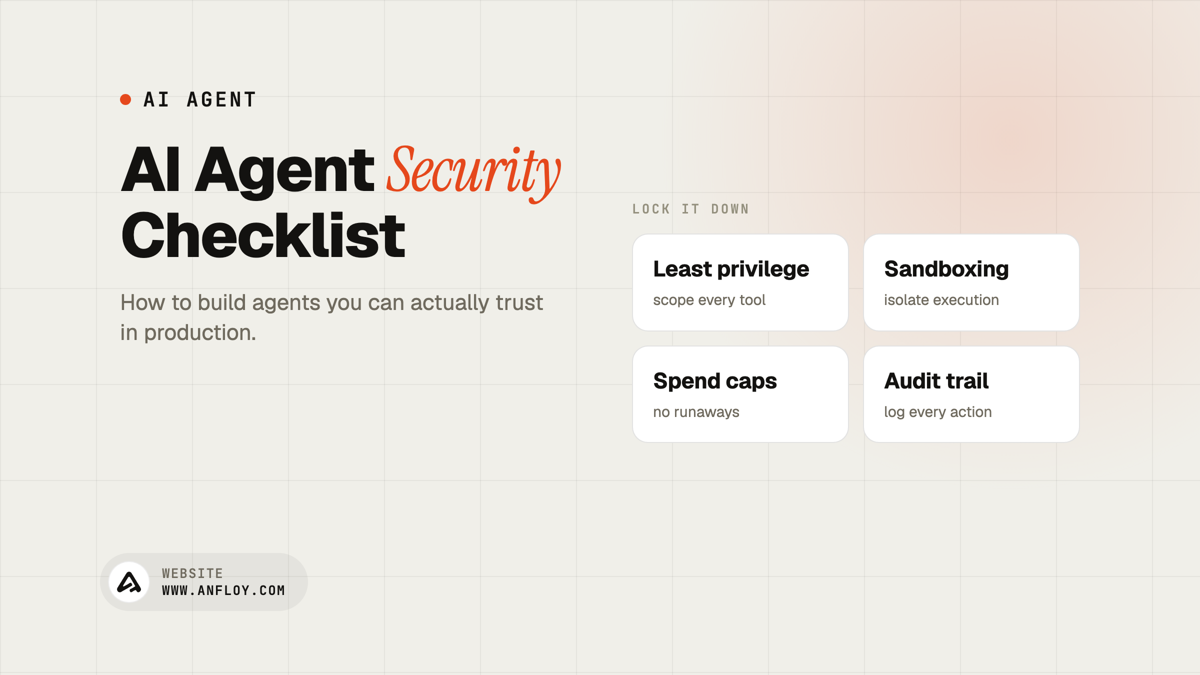 AI Agent Security Checklist