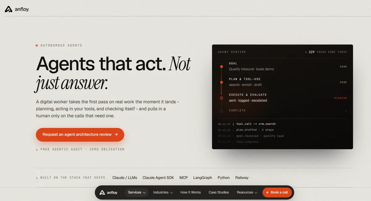 Build Ai agent with Anfloy