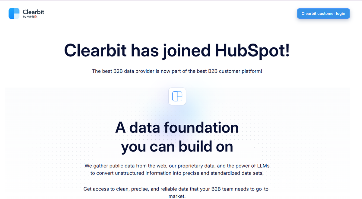 Clearbit home