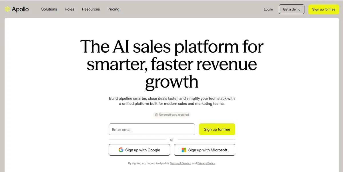 Apollo home page