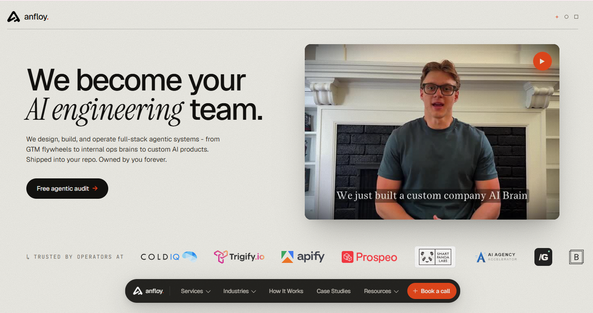 Anfloy Home page