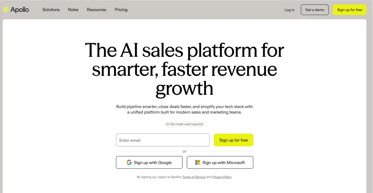 apollo.io home