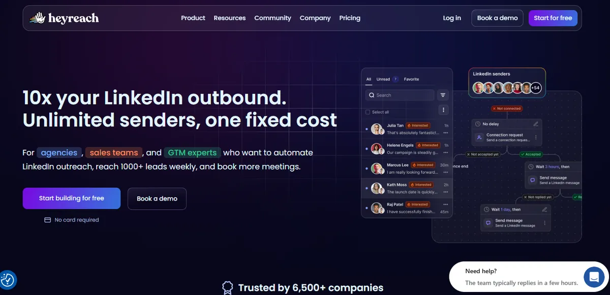 HeyReach LinkedIn Automation Tool For Agencies, Sales & Growth teams