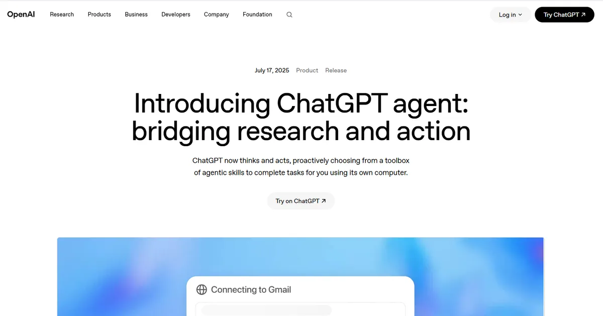ChatGPT agent