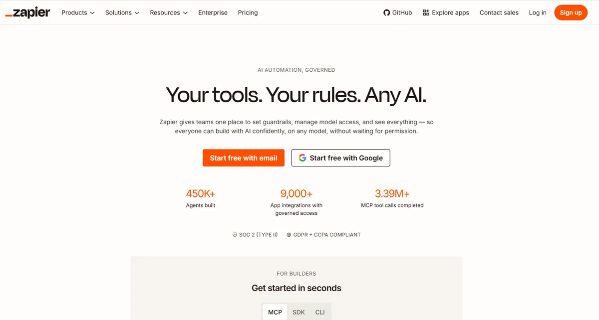Zapier: Automate AI Workflows, Agents, and Apps