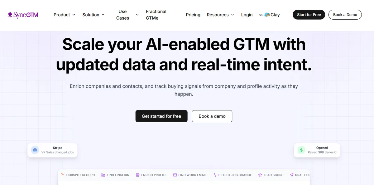SyncGTM signals engine for AI-native GTM |