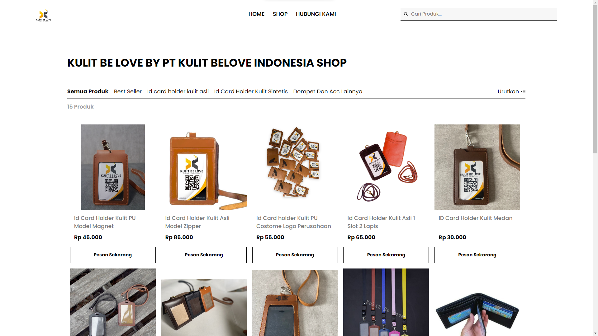 E-commerce website for retail business with Minimalist design.