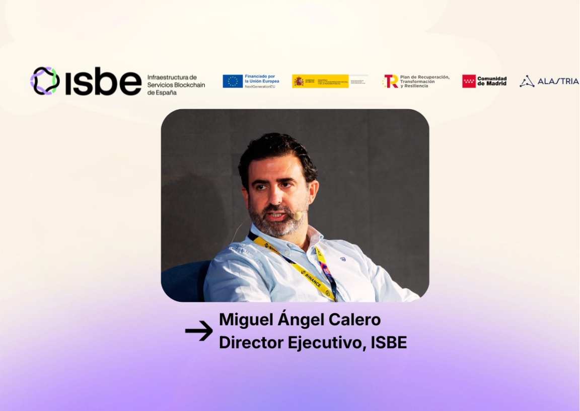 Miguel Ángel Calero se incorpora a Alastria para impulsar la Infraestructura de Servicios Blockchain de España-ISBE