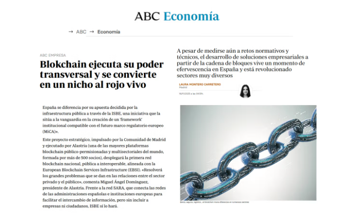 ISBE opens a new era: more agile procedures and reliable processes thanks to blockchain