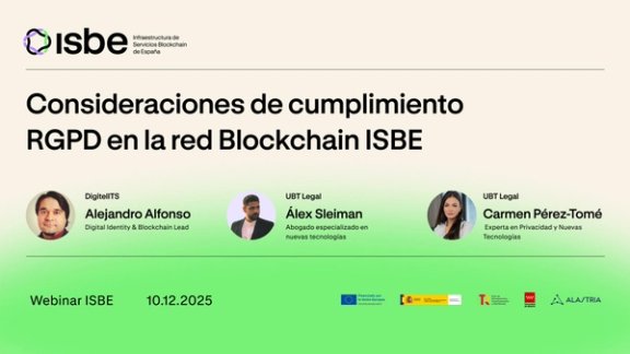 Consideraciones de cumplimiento RGPD en la red Blockchain ISBE