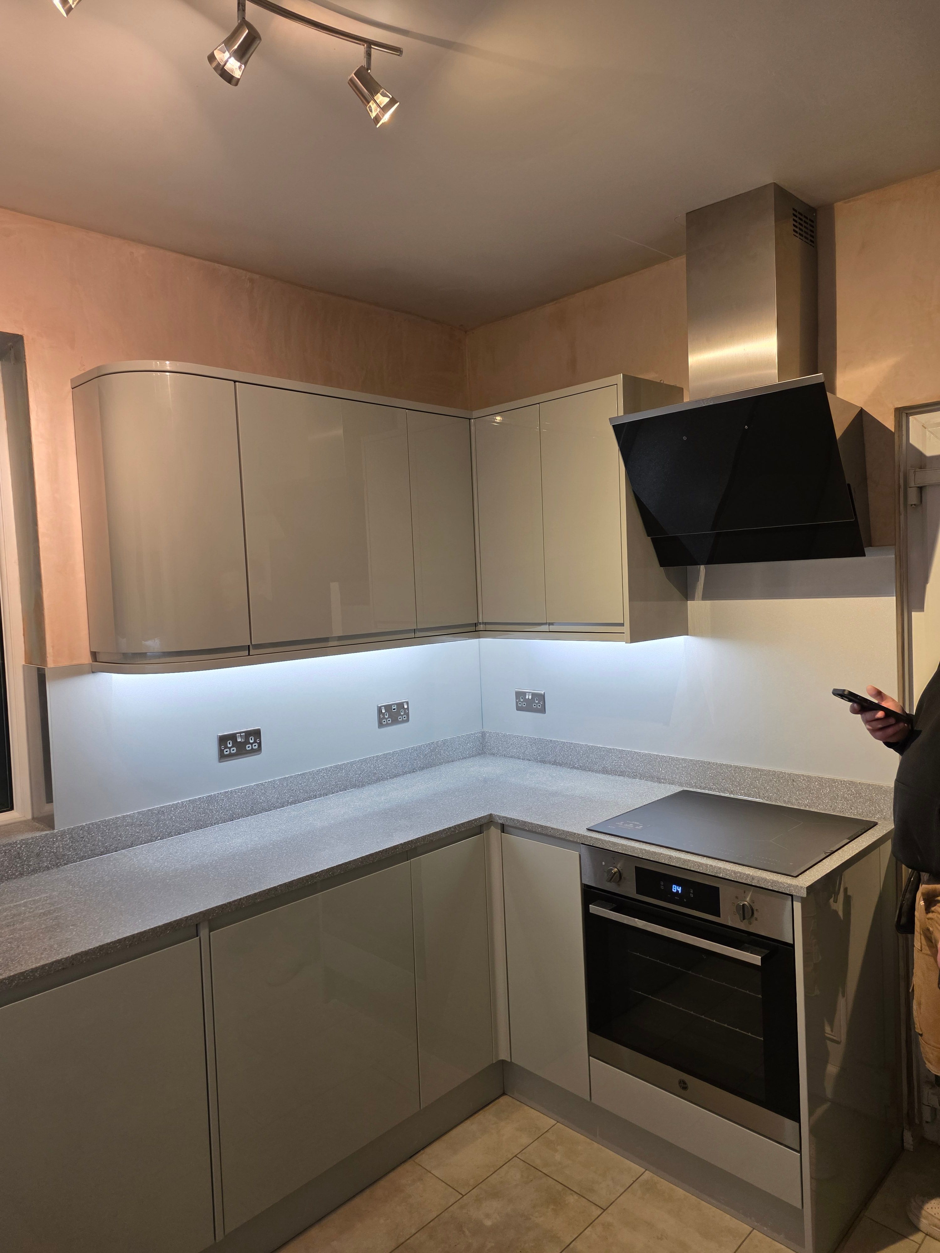 Minerva worktops with waterfall windowsill, Leamington Spa
