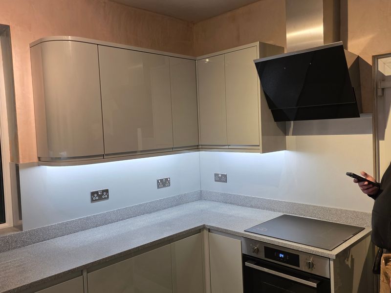 Minerva worktops with waterfall windowsill, Leamington Spa