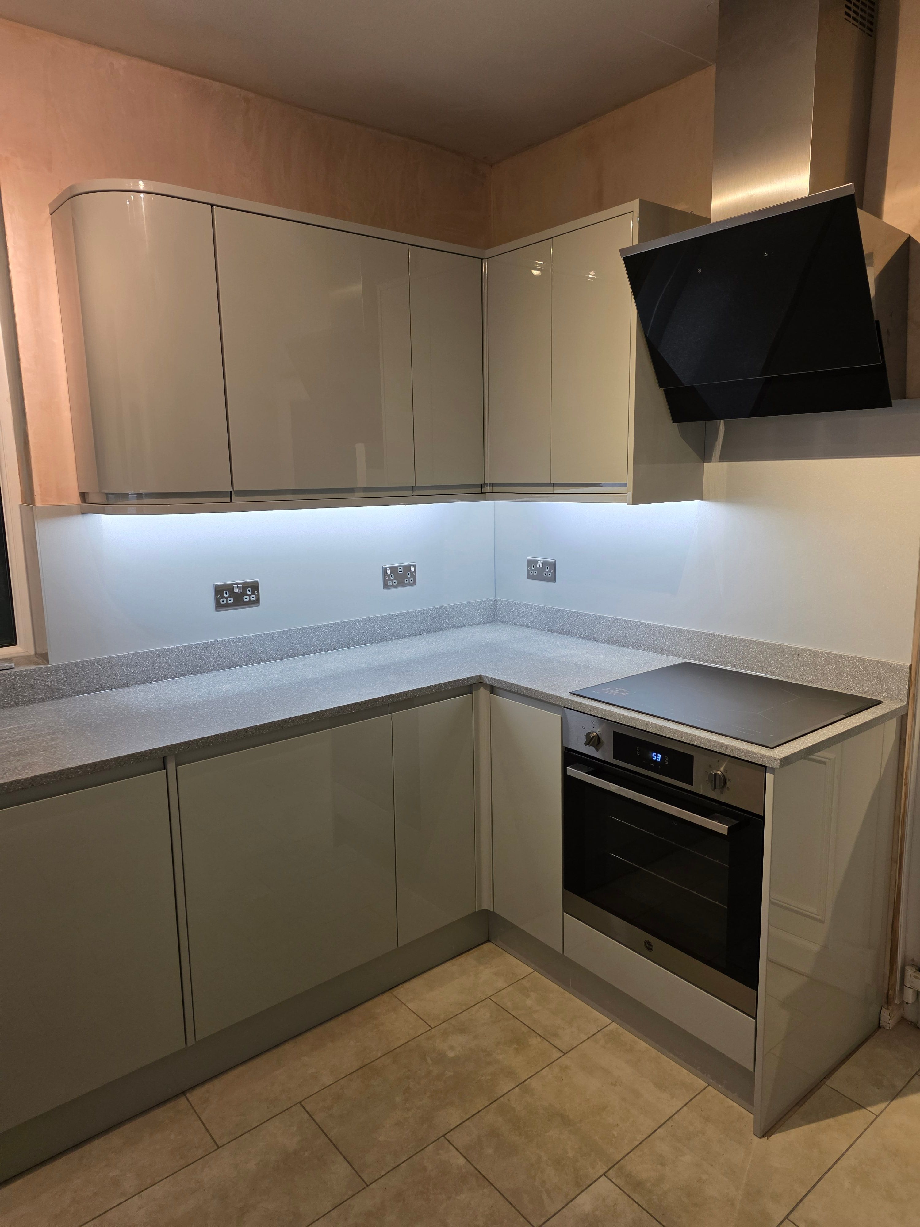 Minerva worktops with waterfall windowsill, Leamington Spa