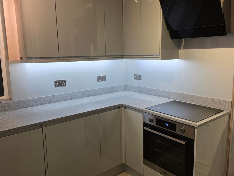 Minerva worktops with waterfall windowsill, Leamington Spa