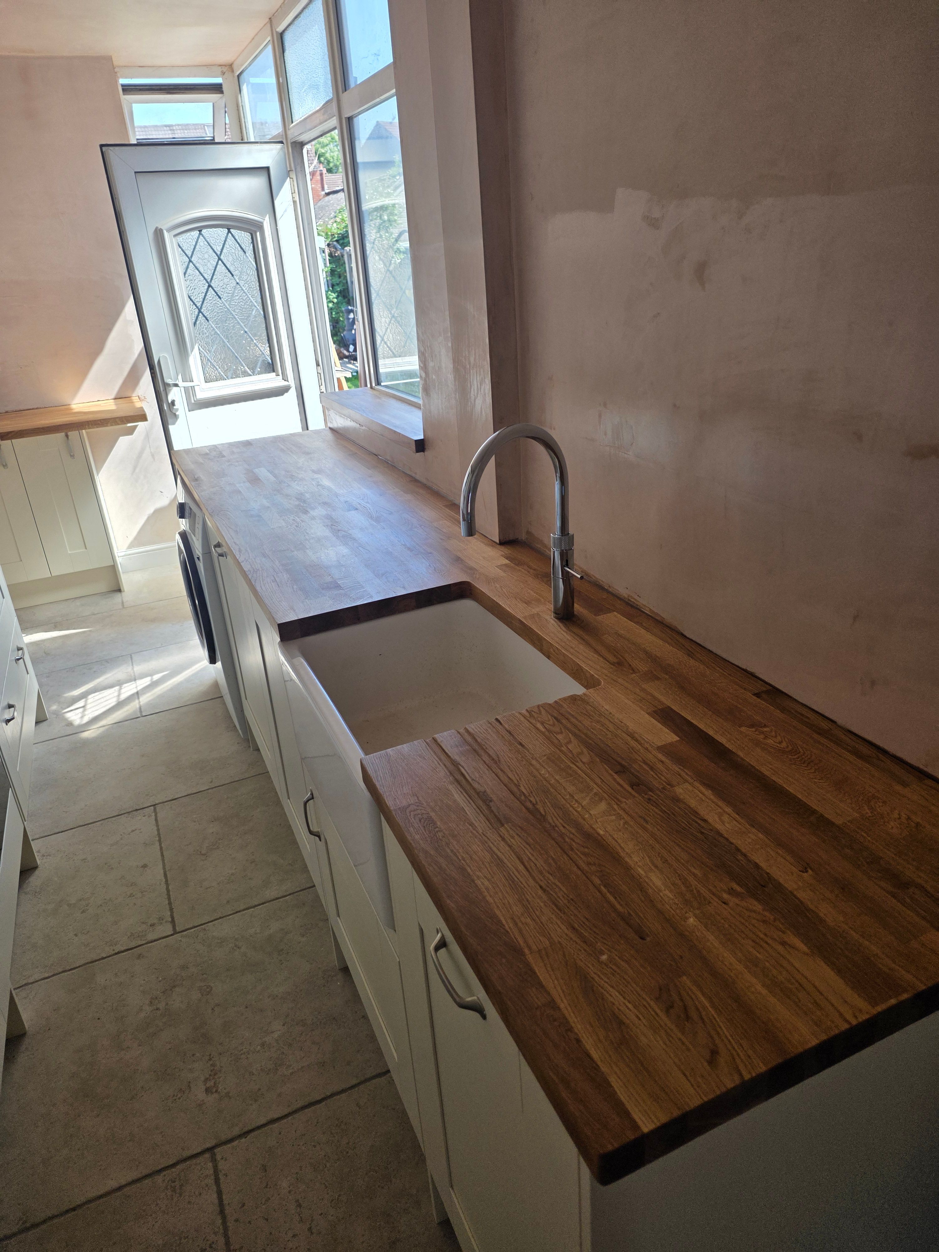 Solid oak worktops