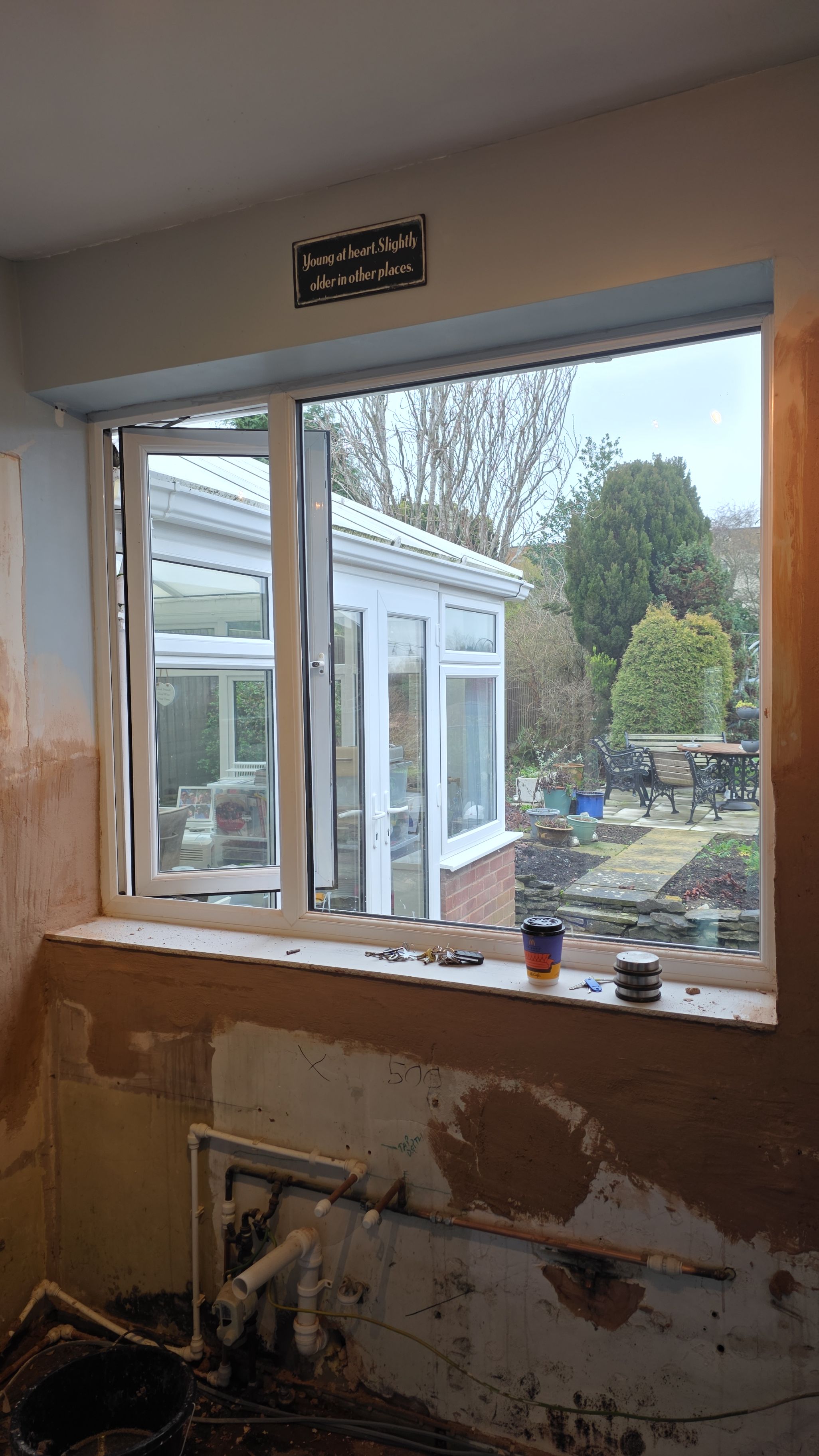 Minerva worktops with waterfall windowsill, Leamington Spa