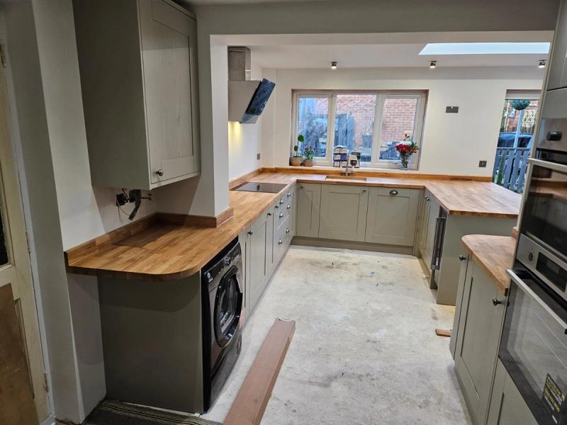 Large solid oak kitchen