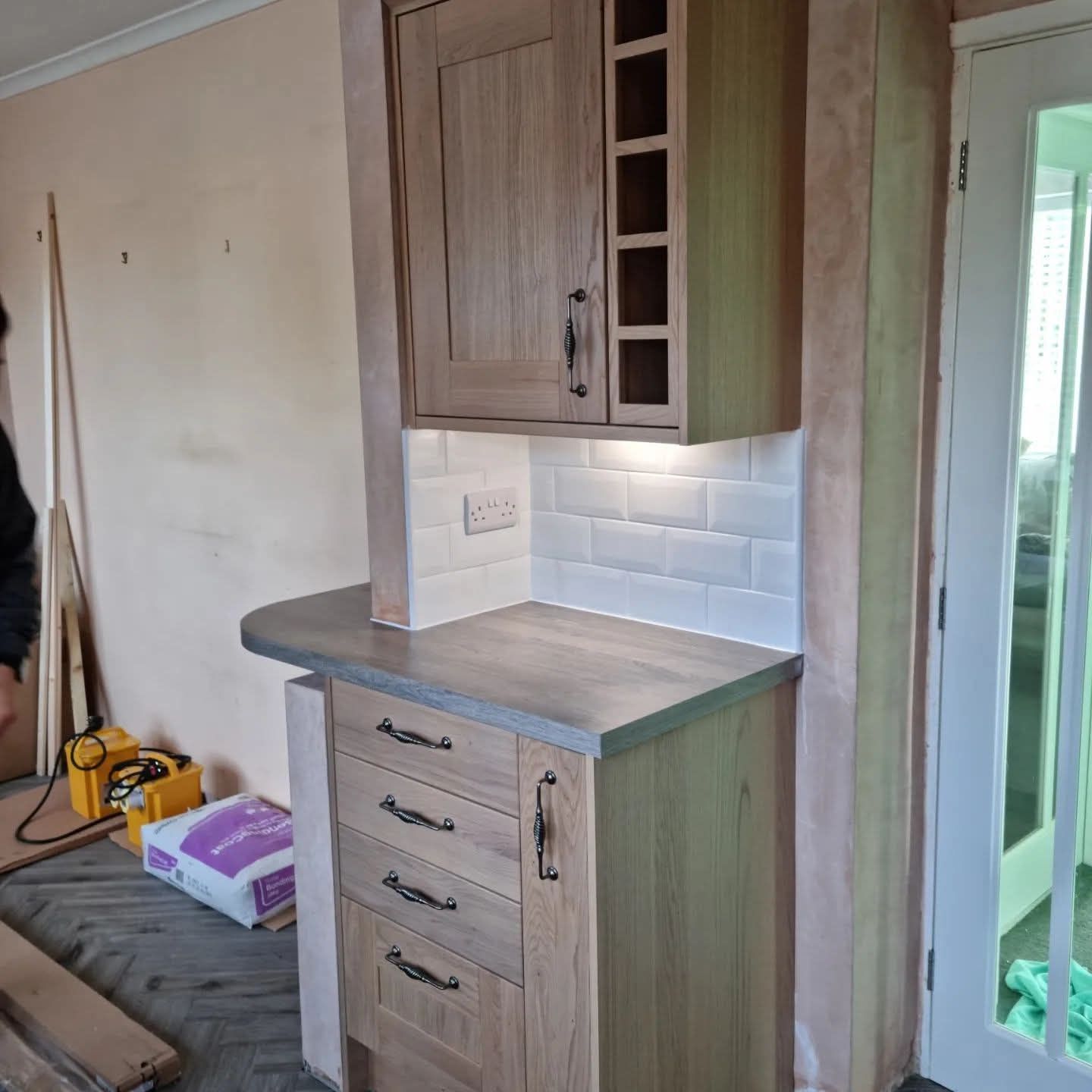 Oak doors and herringbone floor, Solihull