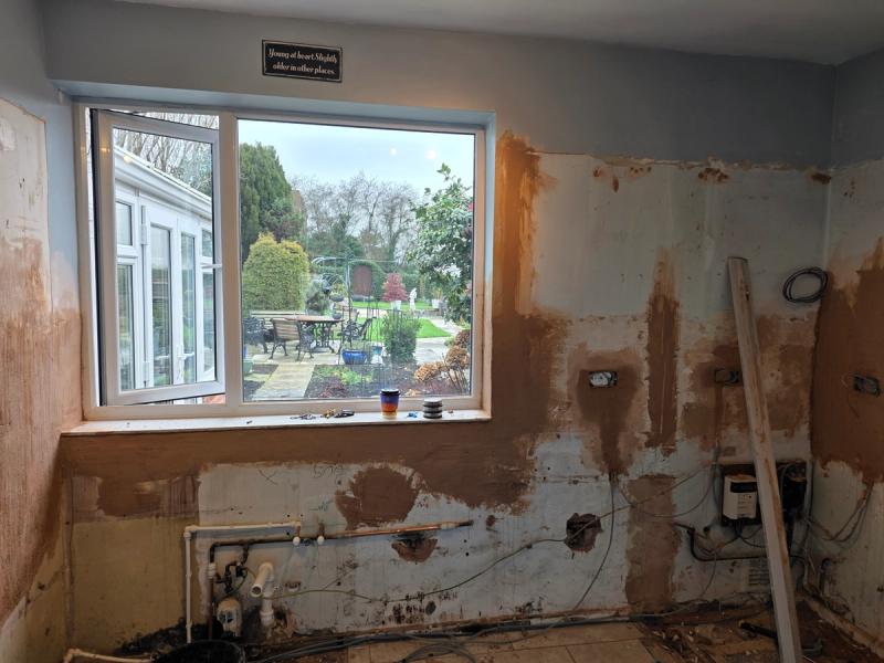 Minerva worktops with waterfall windowsill, Leamington Spa